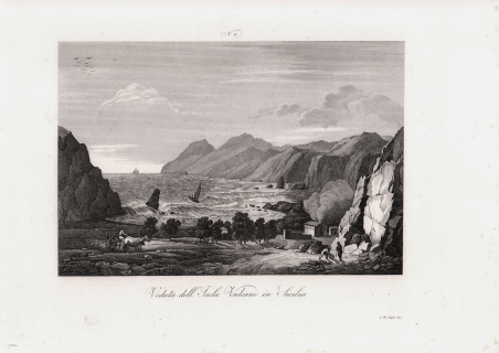 Veduta dell'Isola di Vulcano in Sicilia