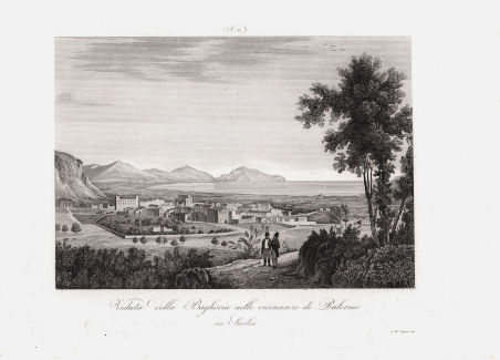 Veduta della Bagheria nelle vicinanze di Palermo in Sicilia