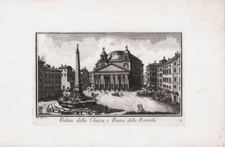 Veduta della Chiesa, e Piazza della Rotonda