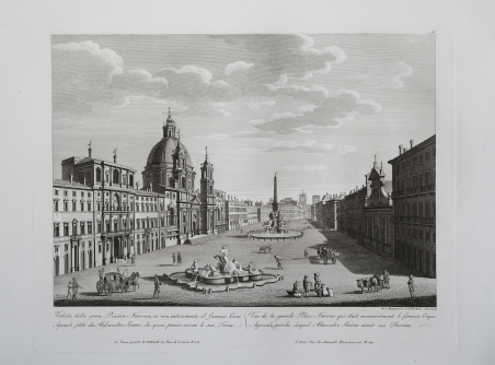 Veduta della Gran Piazza Navona. / Vue de la grande …