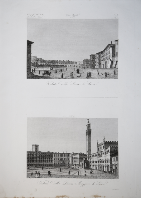 Veduta della Lizza di Siena / Veduta della Piazza Maggiore …