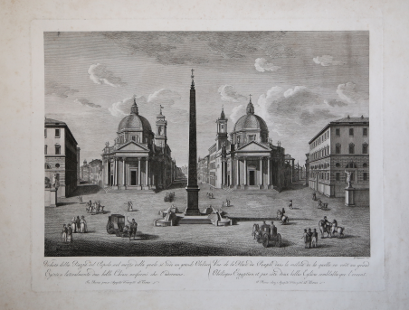Veduta della Piazza del Popolo nel mezzo della quale si …