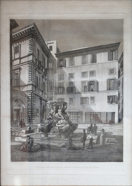 Veduta della Piazza delle Tartaruche in Roma
