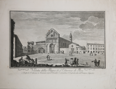 Veduta della Piazza di S. Caterina di Pisa