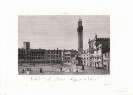 Veduta della Piazza Maggiore di Siena