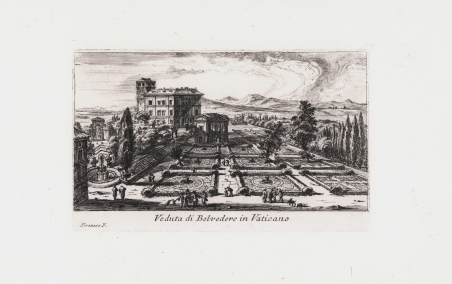 Veduta di Belvedere in Vaticano