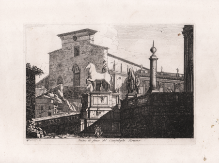 Veduta di fianco del Campidoglio Romano