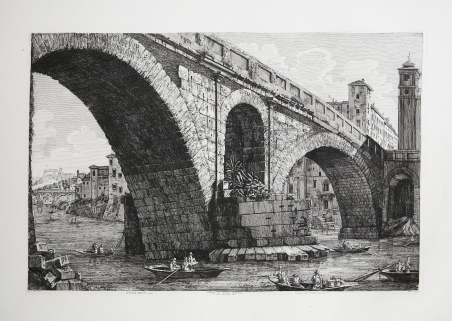 Veduta di Ponte Fabrizio dal volgo detto quattro Capi