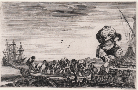 Veduta di un porto di mare