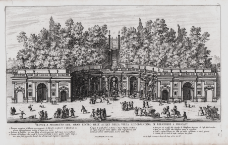 Veduta, e Prospetto del Gran Teatro dell'Acque della Villa Aldobrandina …