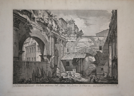 Veduta interna dell’Atrio del Portico di Ottavia