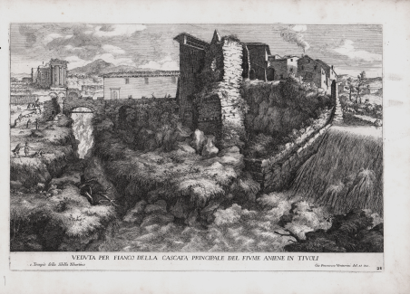 Veduta per fianco della Cascata Principale del Fiume Aniene in …