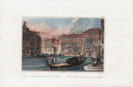 Venezia - Canal Grande, Palazzo Foscari e Gondola / Venise …