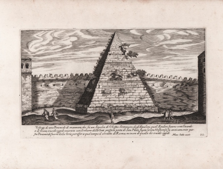 Vestigij di una Piramide di marmoro, che fu un Sepolcro …