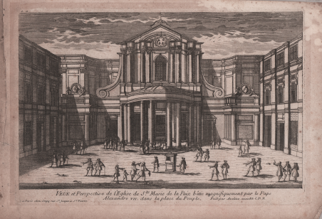 Veüe et perspective de l'Eglise de S.te Marie de la …