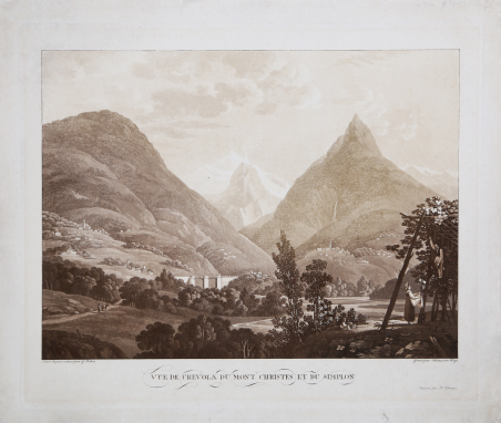 Vue de Crevola du Mont Christes et du Simplon