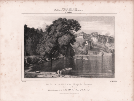 Vue du Lac de Nemi et du Village de Genzano