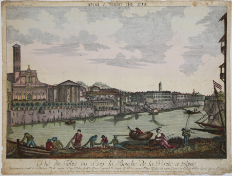 Vue du Tybre vis-a-vis la Bouche de la Veritè a …