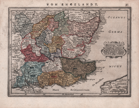 Warwicum, Noth hamtonia, Huntingdonia, Cantabrigia, Suffolcia, Oxonium.