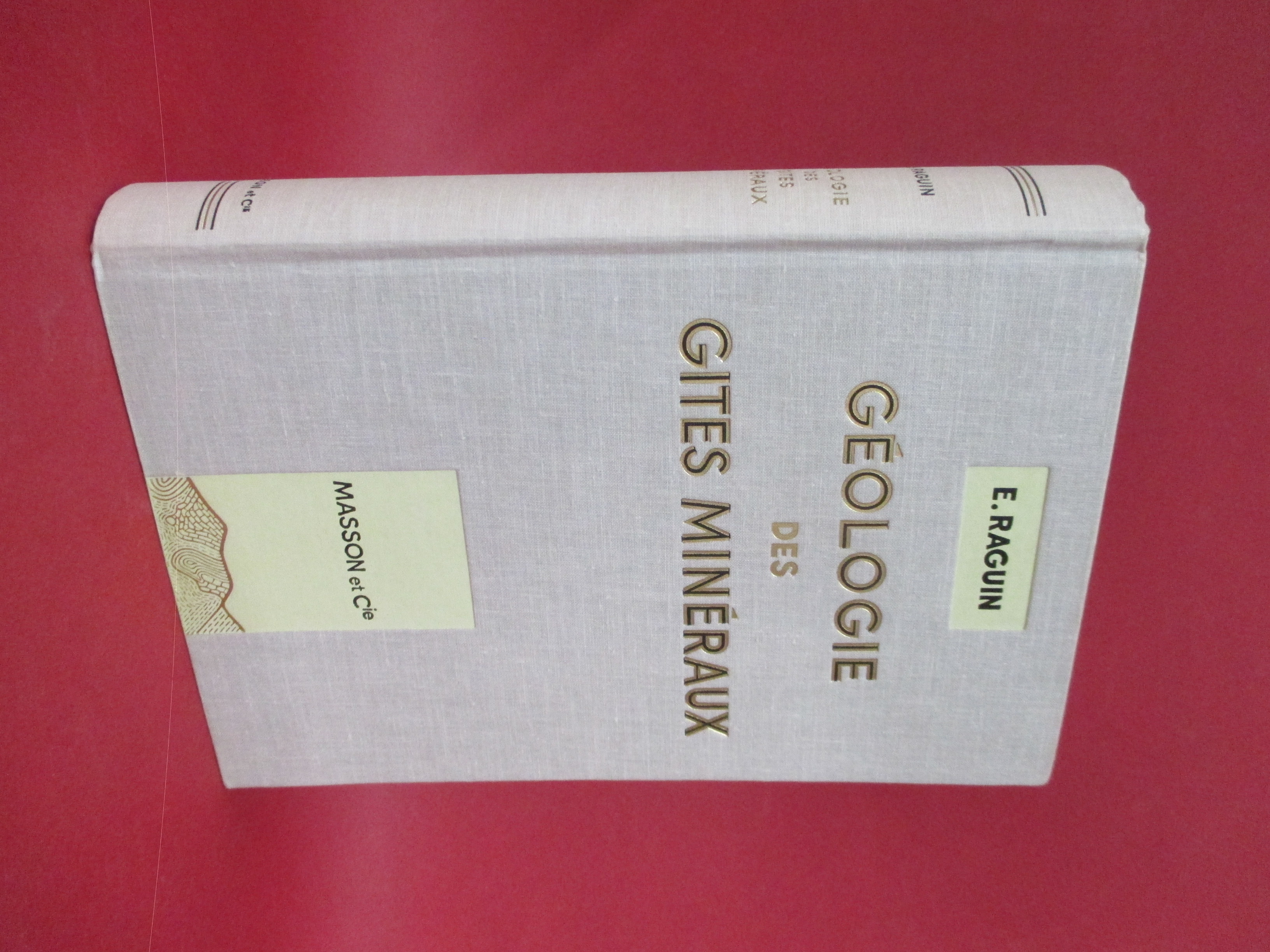 Géologie des gites mineraux.