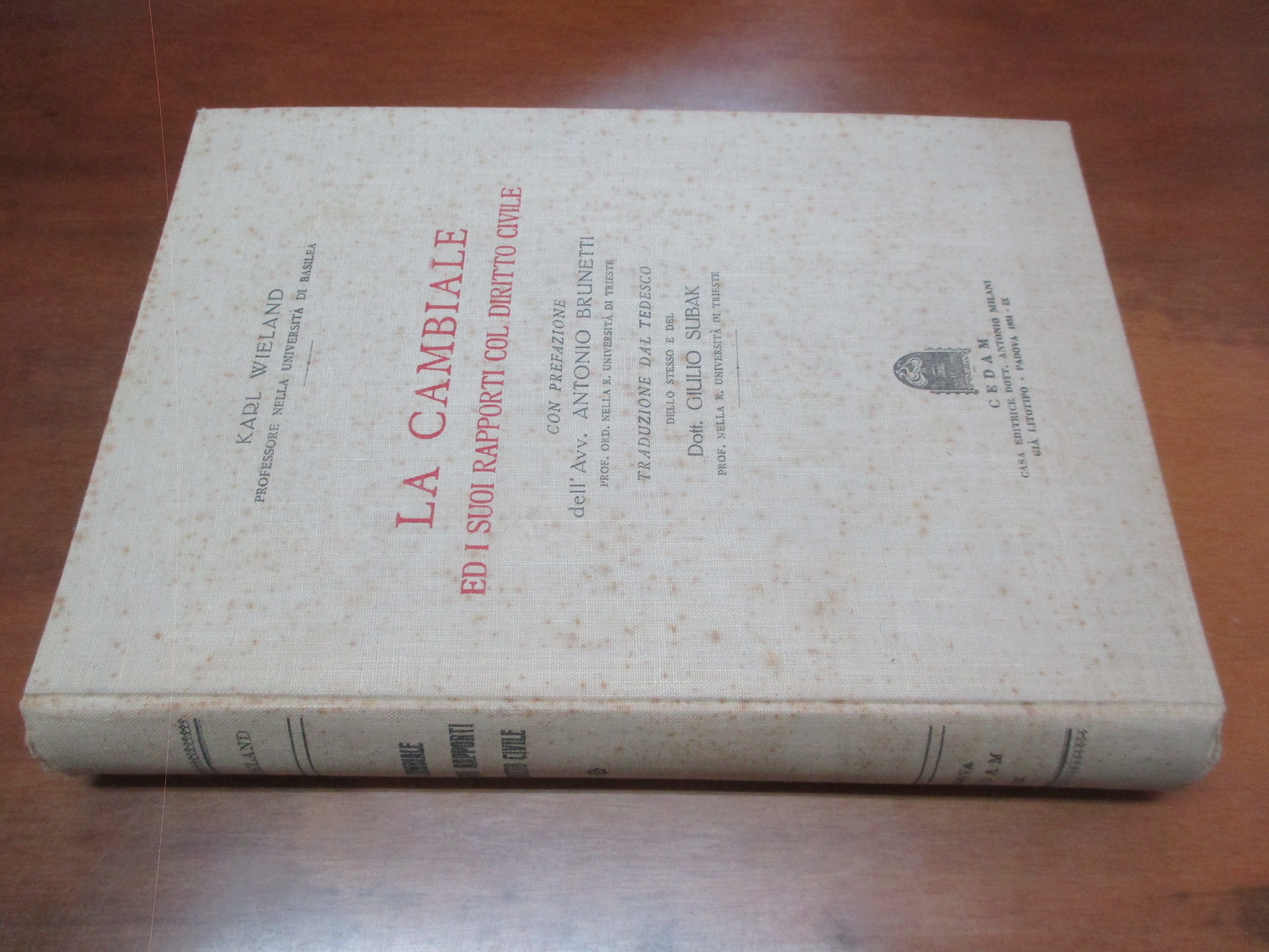 La cambiale ed i suoi rapporti col diritto civile.