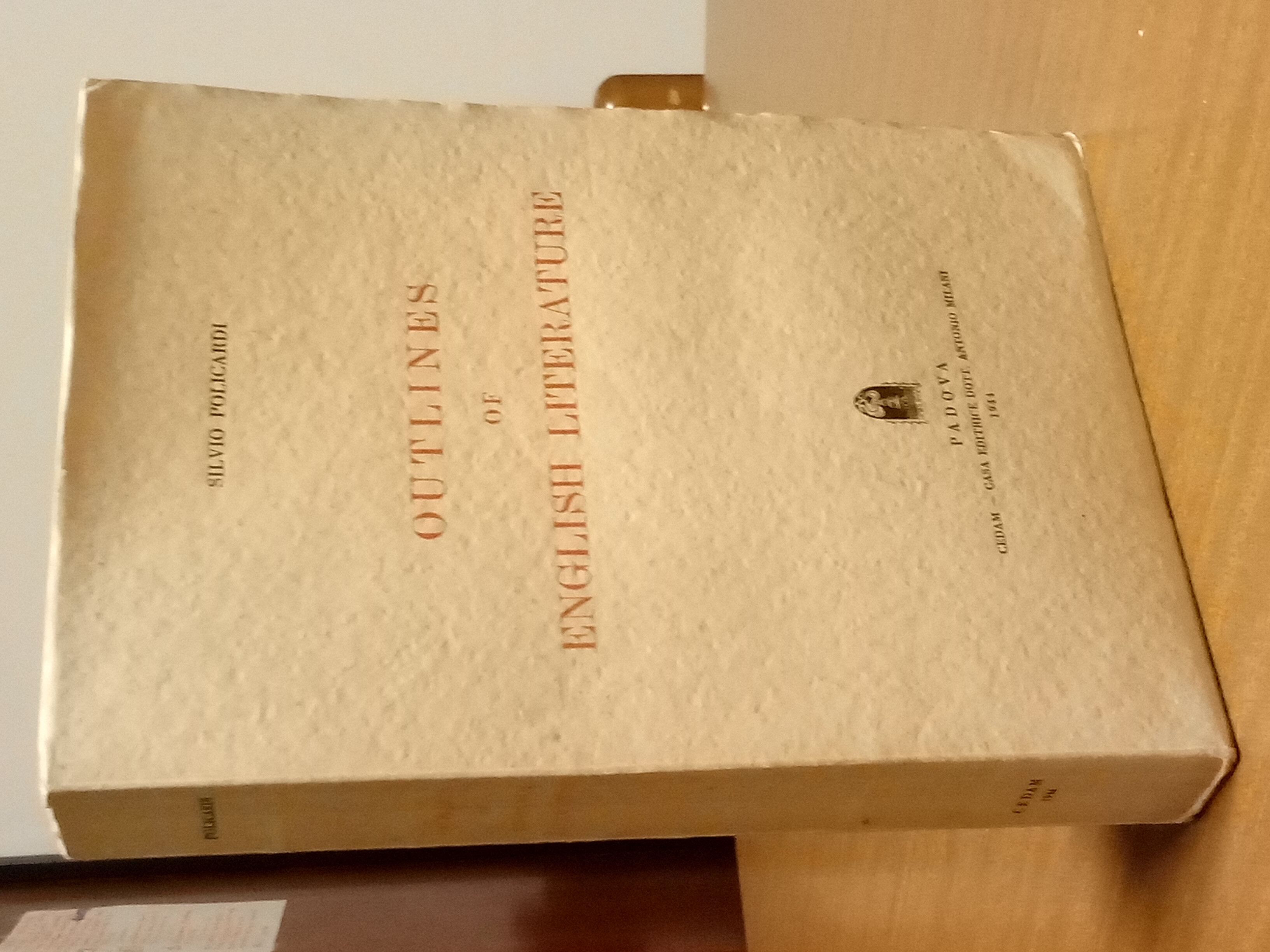 Outlines of english literature. Second edition revised and partly rewritten.