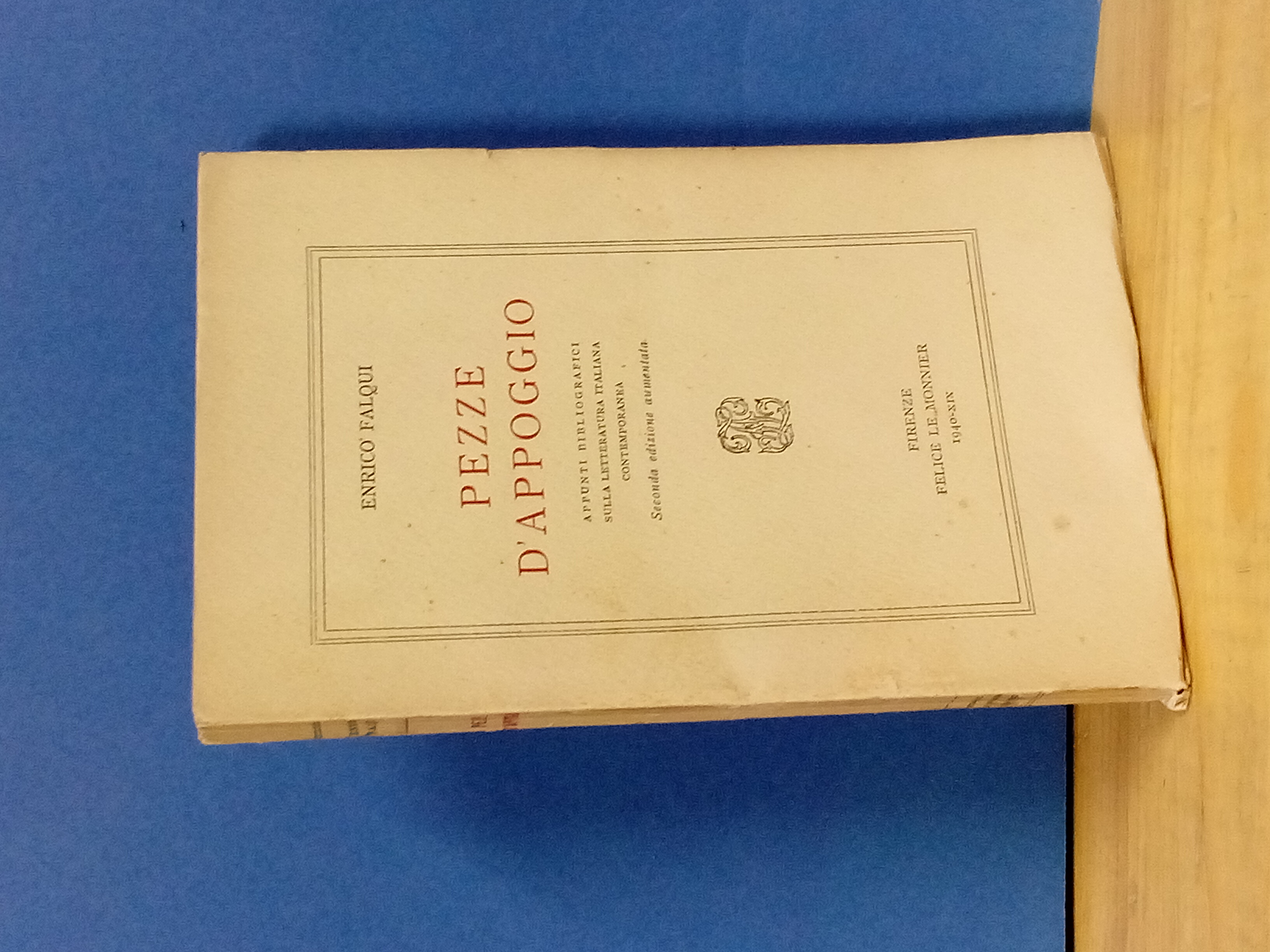 Pezze d'appoggio. Appunti bibliografici sulla letteratura italiana contemporanea.