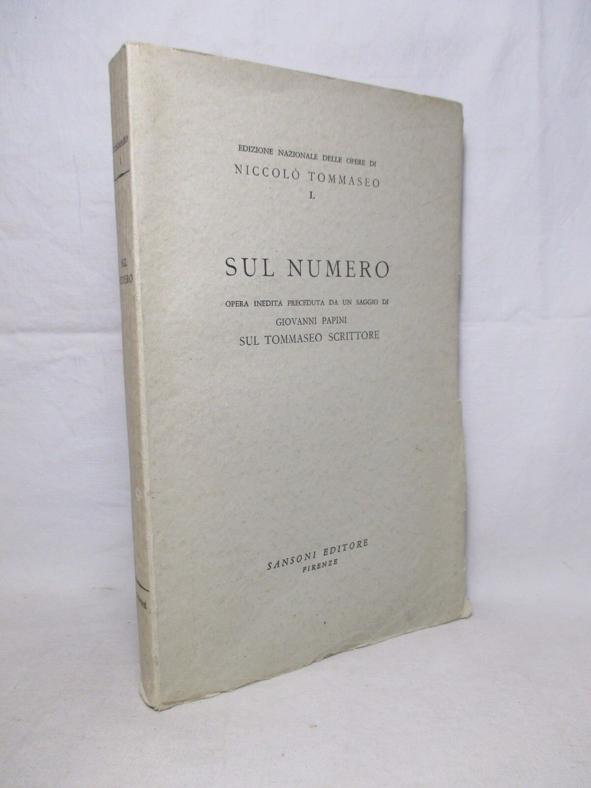 Sul numero. Opera inedita.