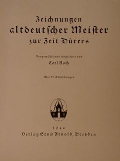 ZEICHNUNGEN ALTDEUTSCHER MEISTER ZUR ZEIT DURERS.