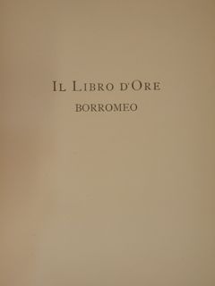 IL LIBRO D'ORE BORROMEO.