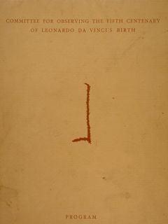 COMMITTEE FOR OBSERVING THE FIFTH CENTENARY OF LEONARDO DA VINCI'S …