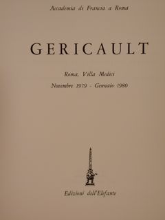 Accademia di Francia a Roma. GERICAULT. Roma, novembre 1979 - …