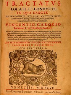 TRACTATUS LOCATI ET CONDUCTI IN QUO EXATE DE PENSIONIBUS, FRUCTIBUS, …