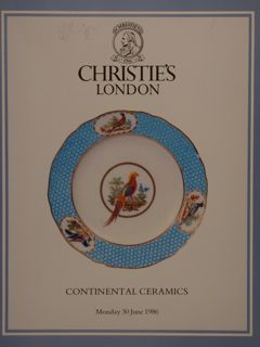 CONTINENTAL CERAMICS. Christie’s, London, 1986.
