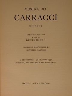 MOSTRA DEI CARRACCI. Disegni.