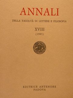 Università di Macerata. ANNALI DELLA FACOLTÀ DI LETTERE E FILOSOFIA. …