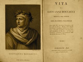 VITA DI GIOVANNI BOCCACCI. Firenze, 1806, appresso Carli Ciardetti e …