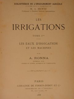 LES IRRIGATIONS, Tome Ier/II. Les eaux d’irrigation et les machines/ …