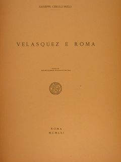 VELASQUEZ A ROMA. Estratto da: Atti dell’Accademia Nazionale di San …