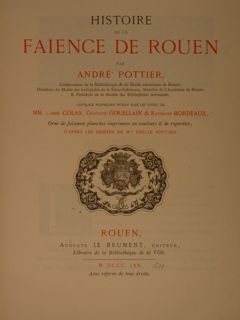 HISTOIRE DE LA FAÏENCE DE ROUEN.