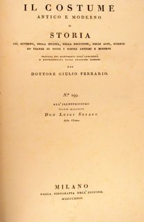 IL COSTUME ANTICO E MODERNO O STORIA del Governo, della …