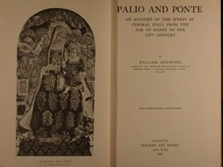 PALIO AND PONTE. An Account of the Sports of Central …