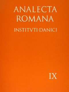 SEPARATUM ANALECTA ROMANA INSTITUTI DANICI IX.