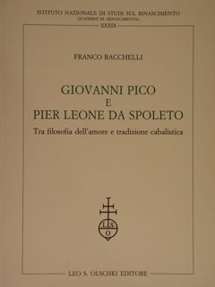 Istituto Nazionale di Studi sul Rinascimento. GIOVANNI PICO E PIER …