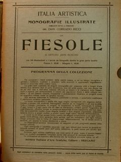 Italia artistica, Monografie illustrate CIX, RICCI C. (direz. di). FIESOLE.