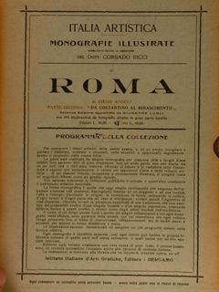 Italia artistica, Monografie illustrate XXXVII, RICCI C. (direz. di). ROMA, …