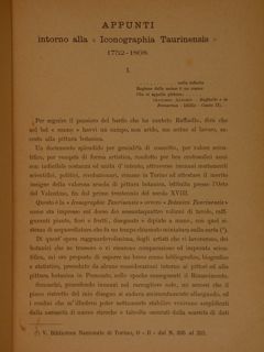 APPUNTI intorno alla ' Iconographia Taurinensis ' 1752 - 1868.Estratto …