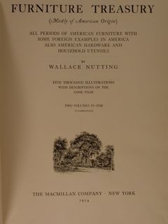 FURNITURE TREASURY (Mostly of American Origin).