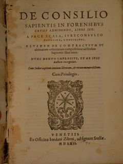 De Consilio sapientis in Forensibus causis adhibendo, libri IIII. A …