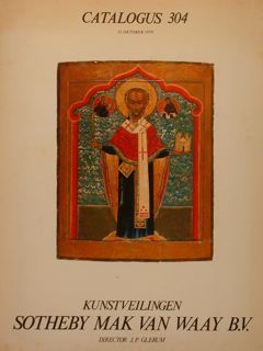 CATALOGUS 304 31 Oktober 1979. COLLECTIE GRIEKSE EN RUSSICHE ICONEN. …